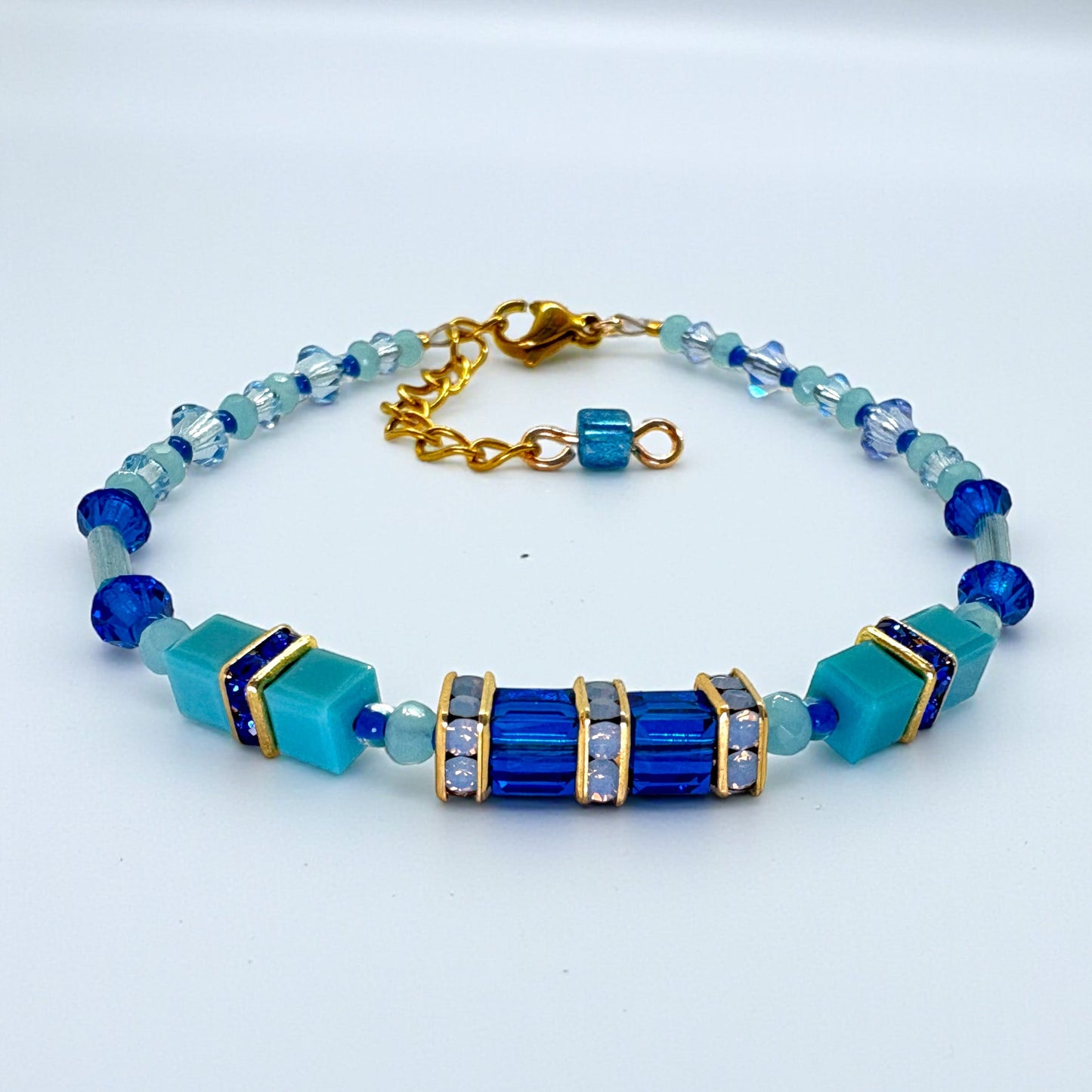 Blue Orchid Bracelet | Swarovski & Preciosa Crystal Radiance