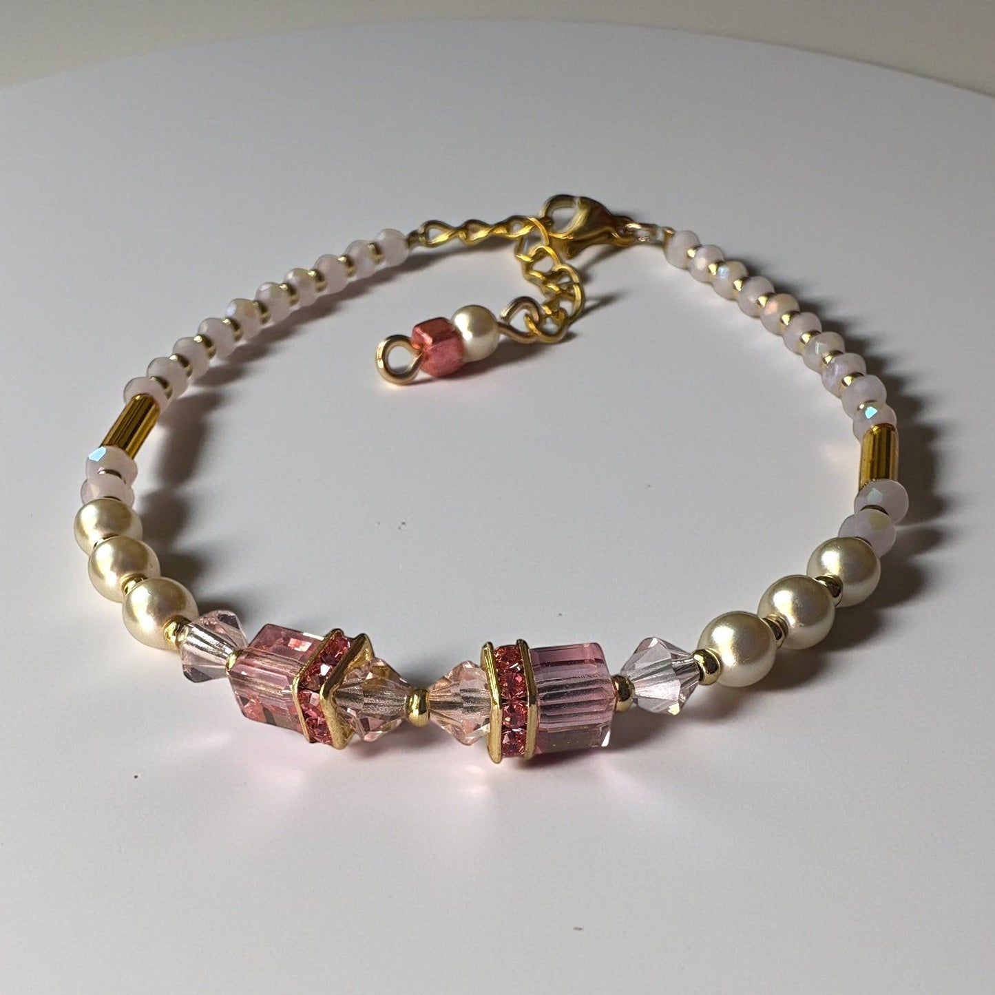 Blush Harmony Bracelet | Swarovski, Pearls & Preciosa Elegance