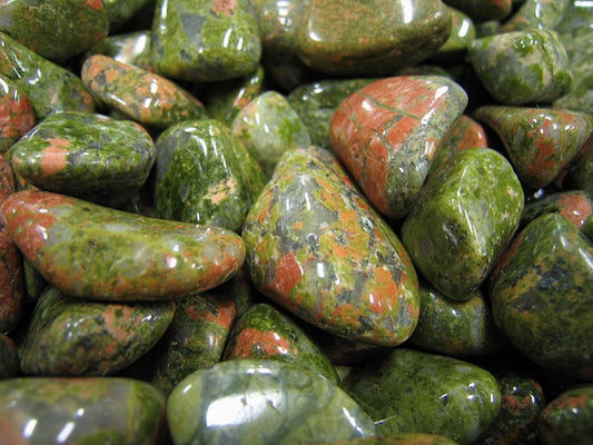 Earth Harmony Bracelet | Unakite Jasper & Swarovski Cube Crystals
