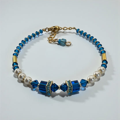 Something Blue Bracelet | Swarovski, Pearls & Preciosa Elegance